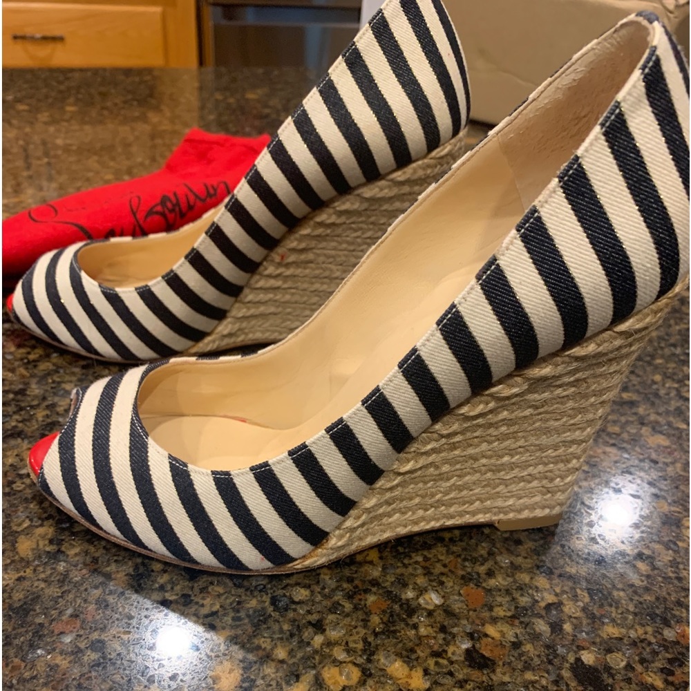 Christian Louboutin espadrilles/ wedge - Nautical vacation